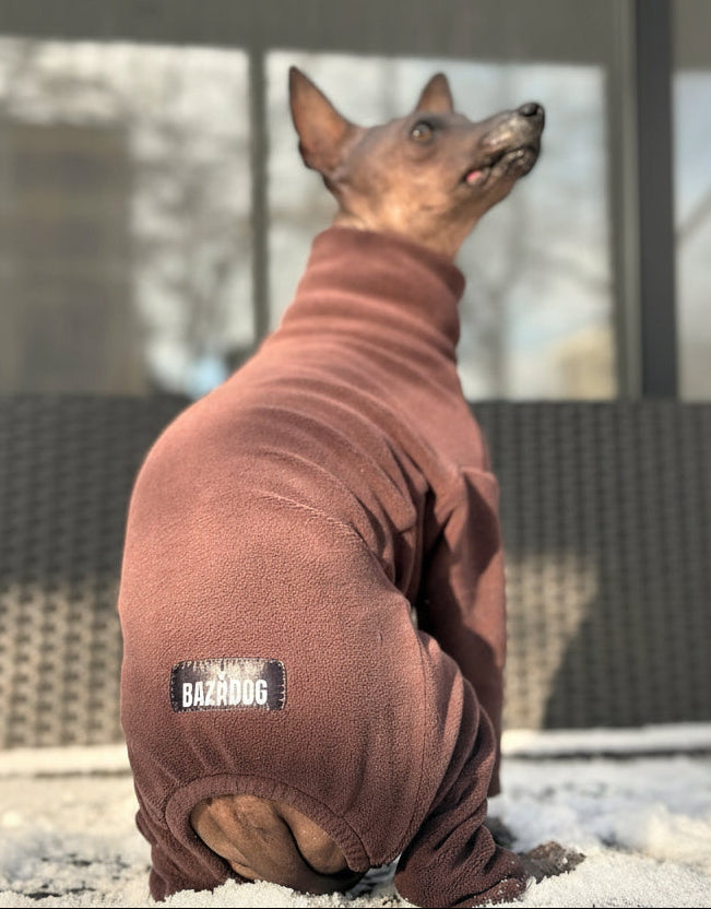 Анатомічний костюм BazaDog, PFT (Polar Fleece Technology), шоколад